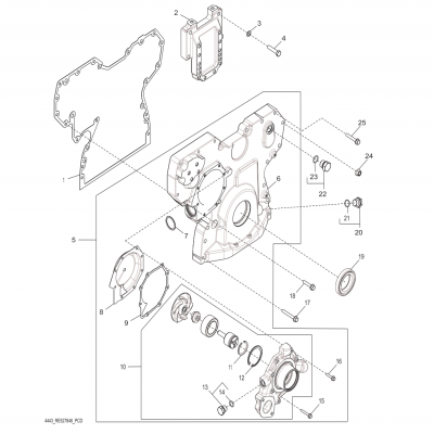 Group 44: Timing Gear Cover &amp;amp;amp; Water Pump, continued  第44組：正時齒輪蓋和水泵，&amp;amp;ldquo;GM93289,&amp;amp;rdquo;&amp;amp;ldquo;GM93285,&amp;amp;rdquo;&amp;amp;ldquo;GM9165