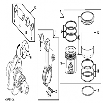 Group 48: Piston and Connecting Rod, continued  第48組：活塞和連桿，“GM93289,”“GM93285,”“GM91650,”“GM85414,”“GM85412,”“GM85410,”“GM