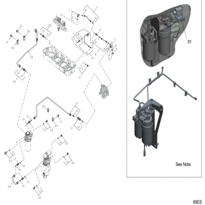 Group 63: Low Pressure Fuel Line, continued  第63組：低壓燃油管路，&amp;amp;ldquo;GM93289,&amp;amp;rdquo;&amp;amp;ldquo;GM93285,&amp;amp;rdquo;&amp;amp;ldquo;GM91650,&amp;amp;rdquo;&